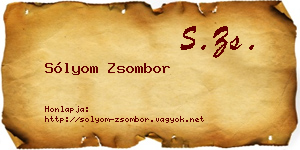 Sólyom Zsombor névjegykártya
