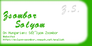 zsombor solyom business card